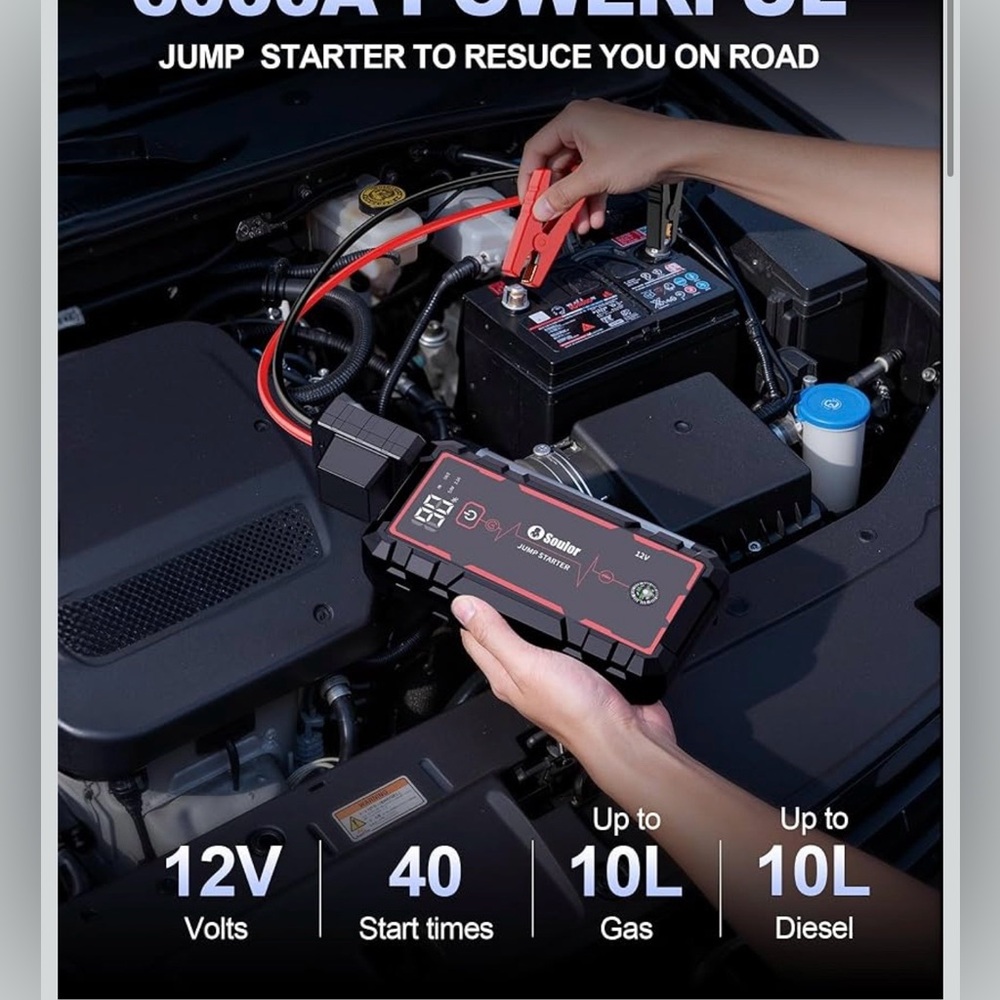 Black and Red Car Jump Starter